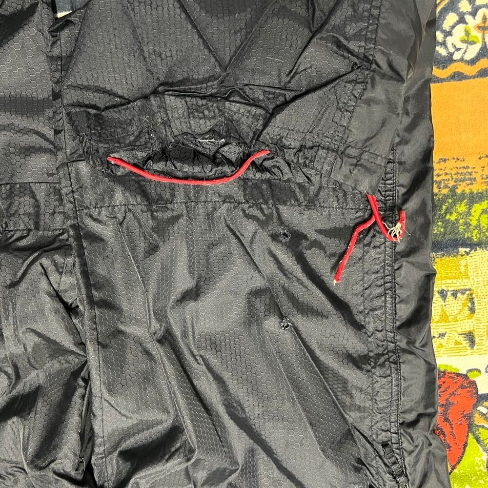 Vintage Black Nike track pants Size large baggy wide leg fit swoosh cargo y2k - Picture 6 of 8